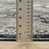 2' X 8' Blue Gold Ivory And Navy Oriental Power Loom Stain Resistant Runner Rug With Fringe
